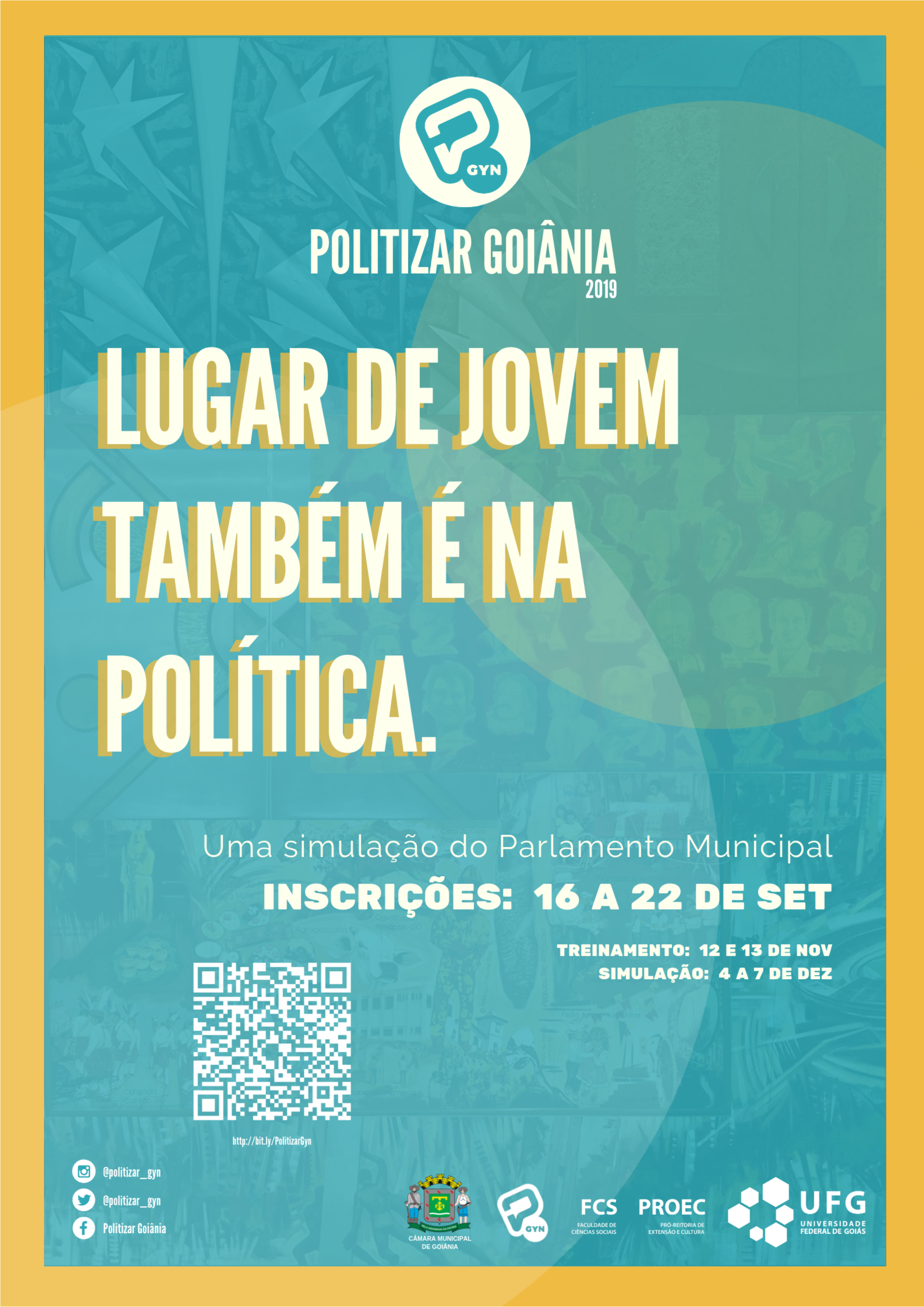 Cartaz projeto Politizar Goiânia